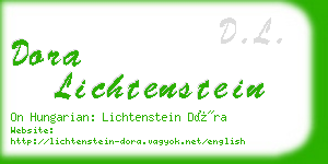 dora lichtenstein business card